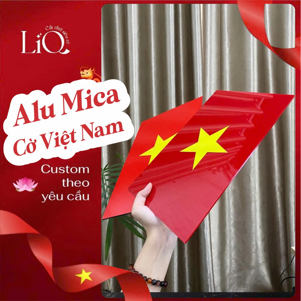 VIETNAM FLAG BOARD – MICA / ALU MATERIAL พร้อมสติ๊กเกอร์ประกาศคม