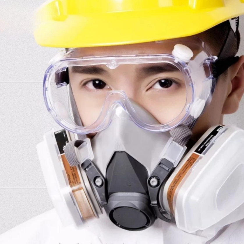 6200 หน้ากาก + แว่นตากันสารเคมี ครบชุด