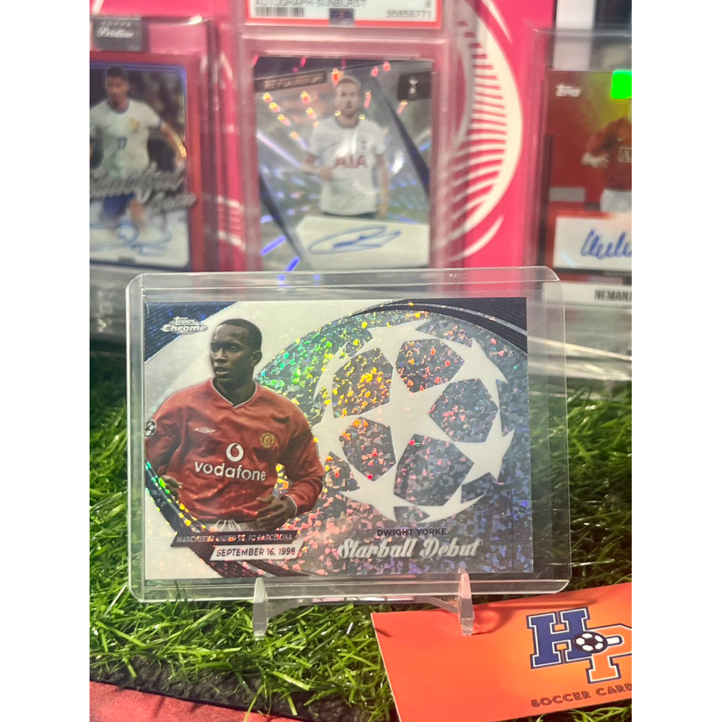 การ์ดฟุตบอล Dwight Yorke Starball Topps Chrome UCL 2023/24