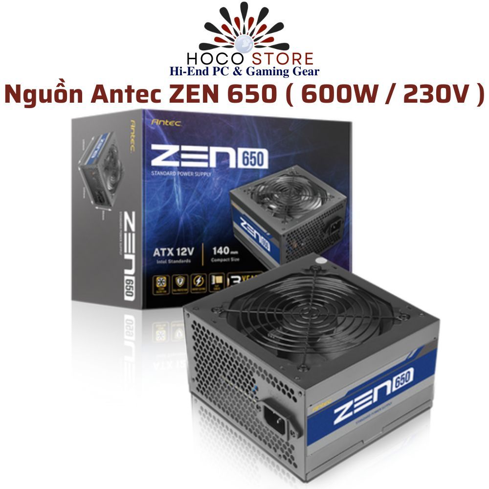 Antec ZEN 650 PSU พาวเวอร์ซัพพลายคอมพิวเตอร์ (600W / 230V) l Hoco Store PC