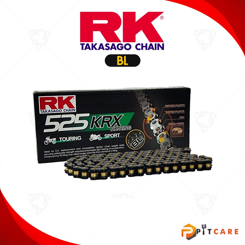 สวยมากๆ RK 525 KRX โซ่ดําเหลืองพร้อมซีลแท้