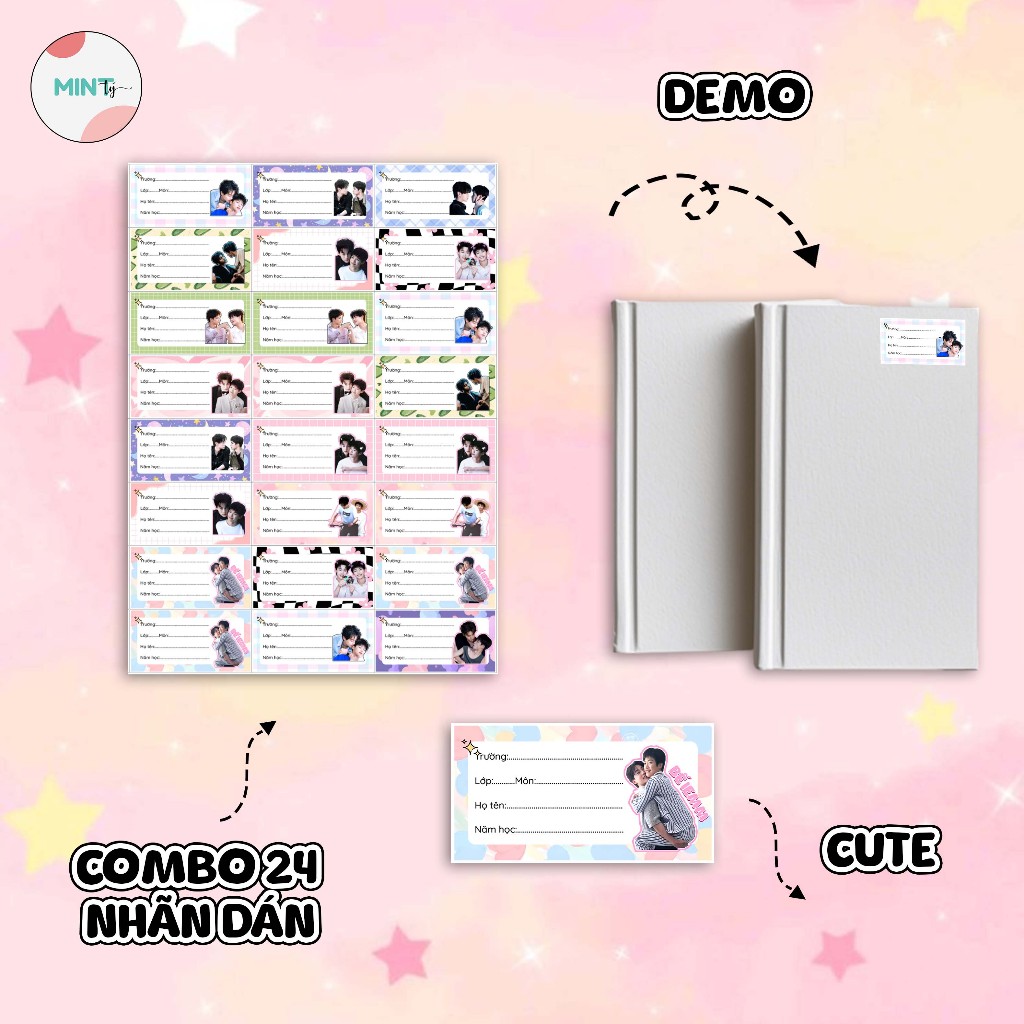 [HANDMADE] กระดาษสติ๊กเกอร์คอมโบ 24 เล่ม - Naughty Love - Revenged Love - Tri Xinh So Uy - Ziyu - Ti