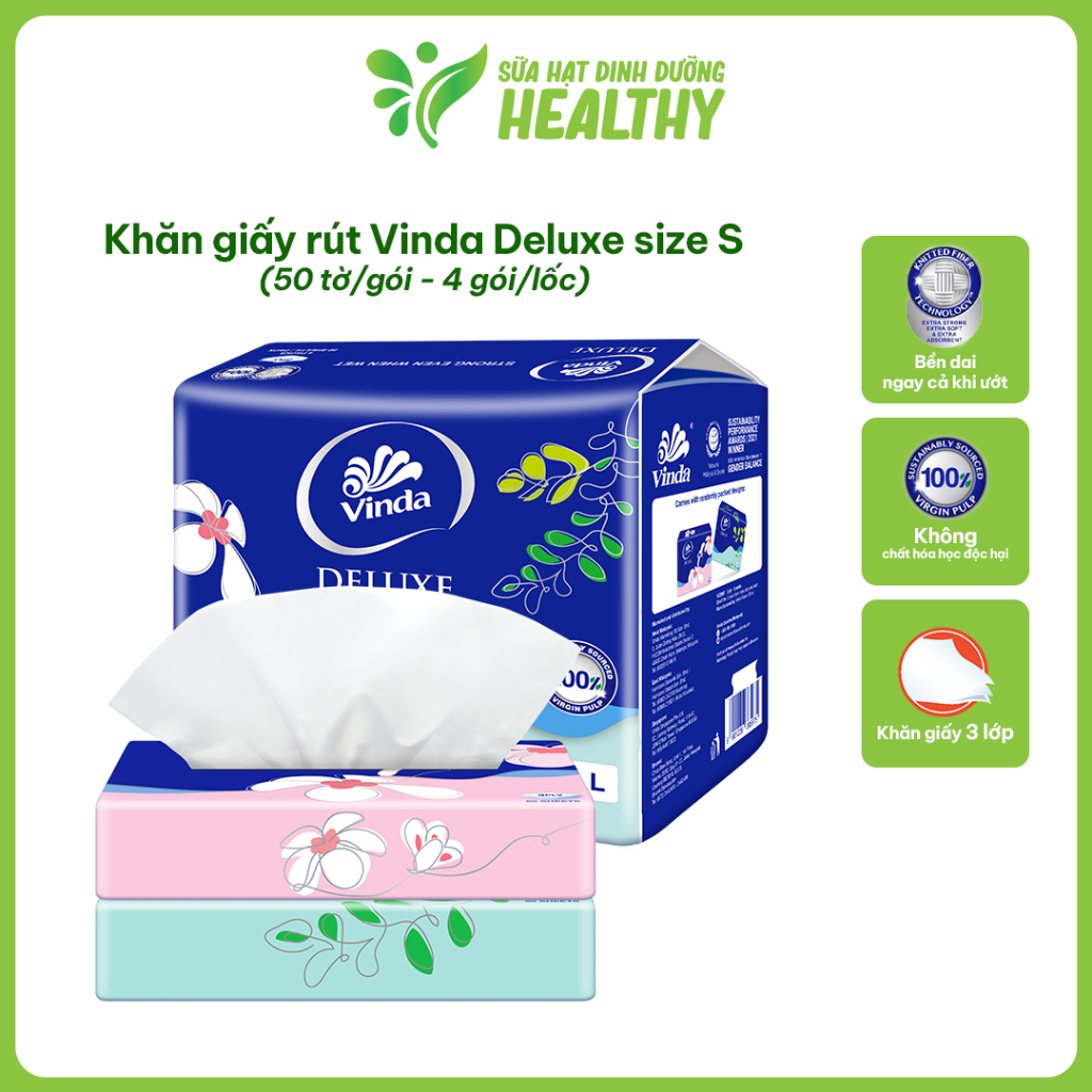 [LOT] Vinda Deluxe Premium กระดาษทิชชู่ ดูดซับดีเยี่ยม นุ่ม ลื่น ทนทาน ปลอดภัยสําหรับผิว