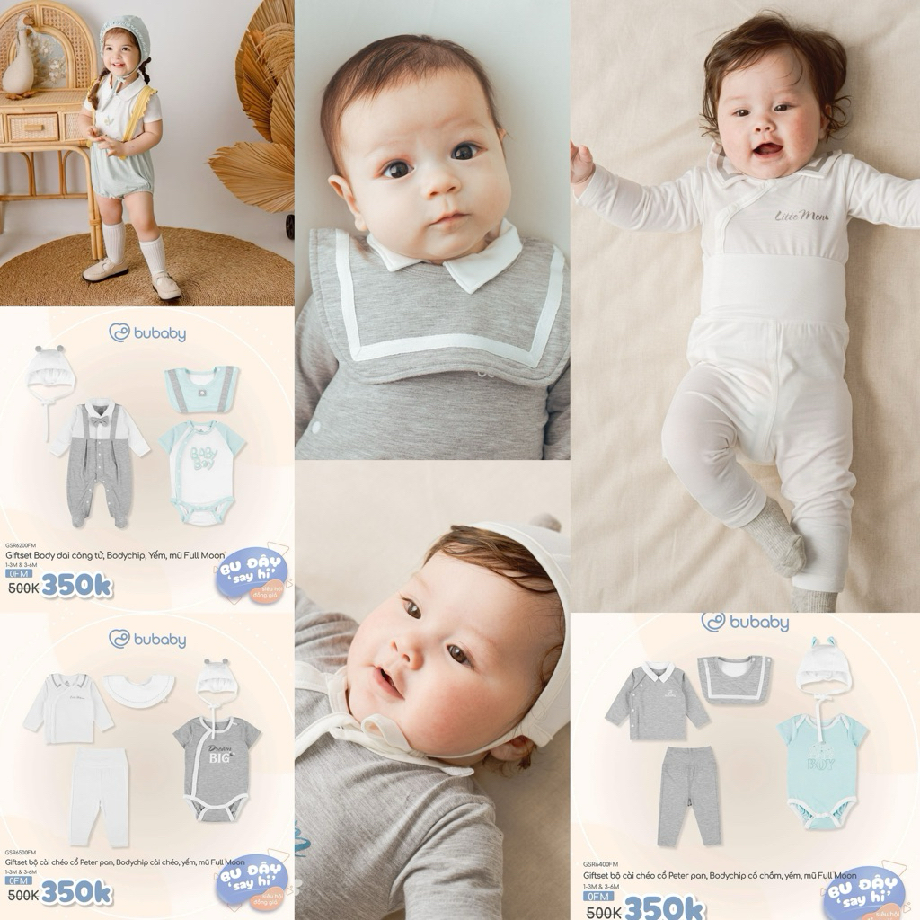 BUBABY ชุดของขวัญร่างกายสําหรับเด็กชายและเด็กหญิงจากแบรนด์ Bubaby