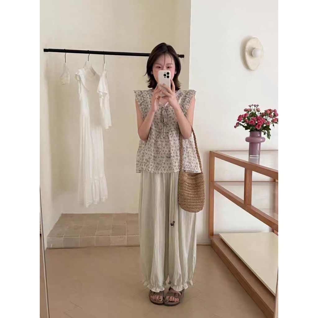 เสื้อนางฟ้าดอกไม้เล็กๆเกาหลีฟรีไซส์66802