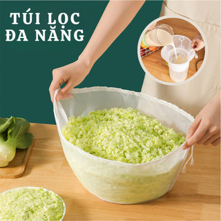 Túi Lọc Sữa Đậu Nành, Sữa Hạt, Bã Cà Phê, Lọc Nước Cốt Thực Phẩm - Túi Lọc Hình Bầu Dục Đa Năng, Có Thể Tái Sử Dụng