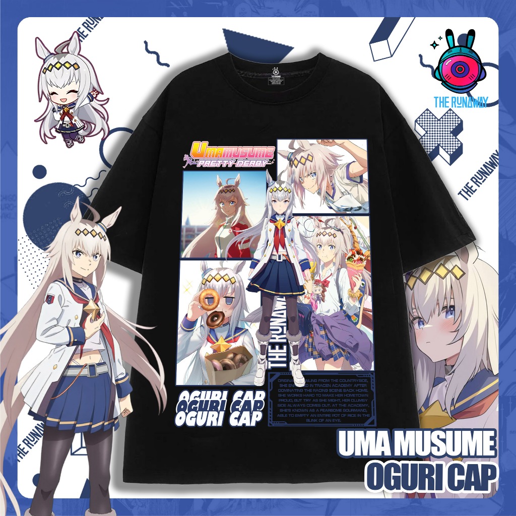 Uma Musume: เสื้อยืด Oguri Cap Maximum สําหรับผู้ชาย / ผู้หญิง โดย The Runaway