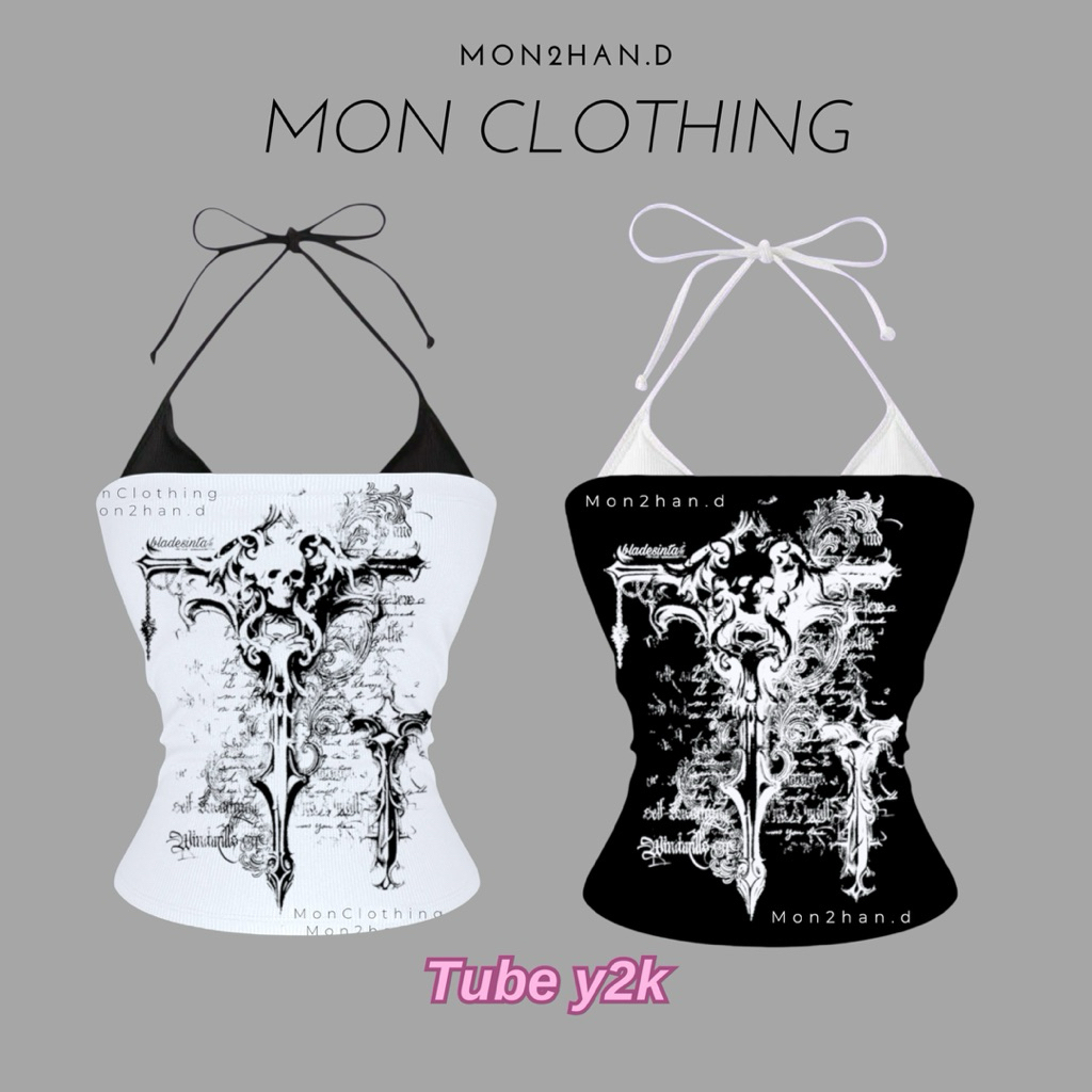 / TUBE Y2K BY MONCLOTHINING / Y2K TUBE SHIRT