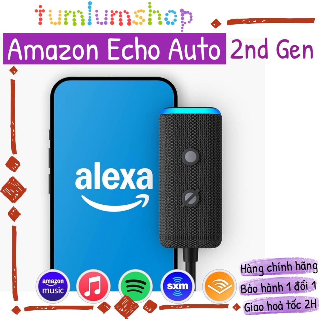 Amazon Echo Auto 2nd gen - ผู้ช่วยเสมือนจริงของ Alexa สําหรับรถยนต์