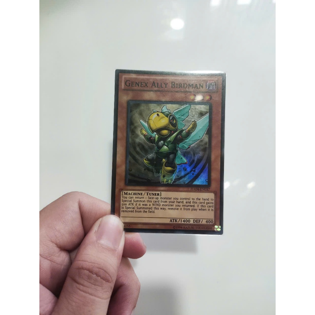 การ์ด YUGIOH ของแท้ (รูปแบบ Redu): Genex Ally Birdman - HA04-EN037 - Super Rare Unlimited