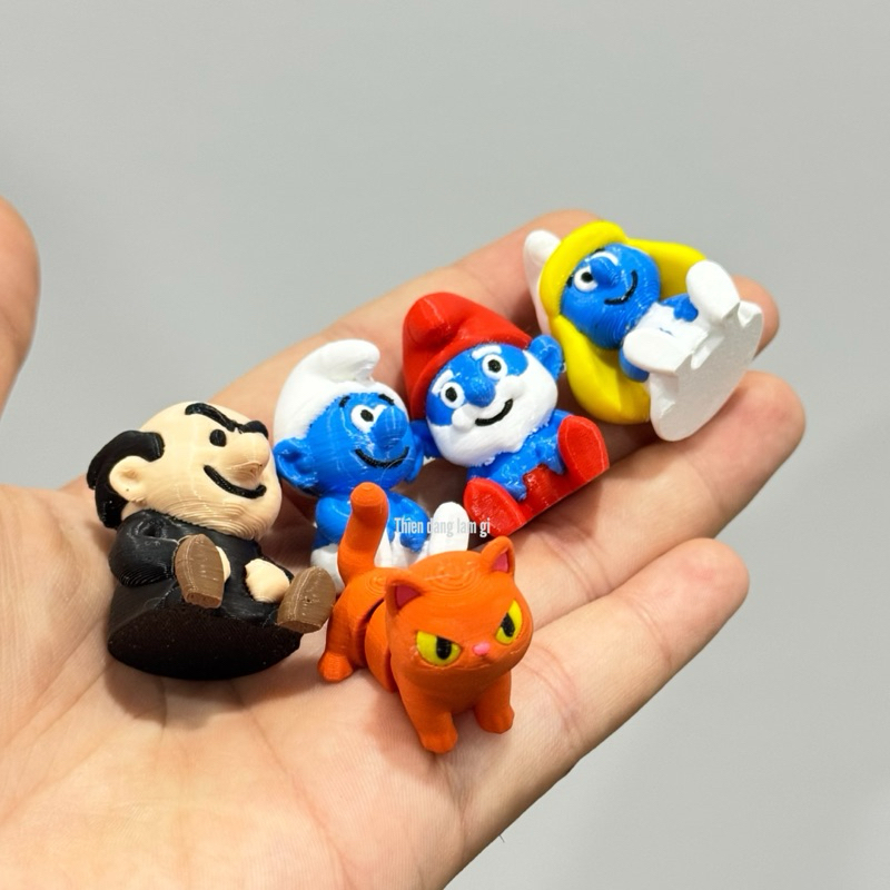 Smurfs ครบชุด | ทําอะไร | ของเล่นพวงกุญแจพิมพ์ 3 มิติ