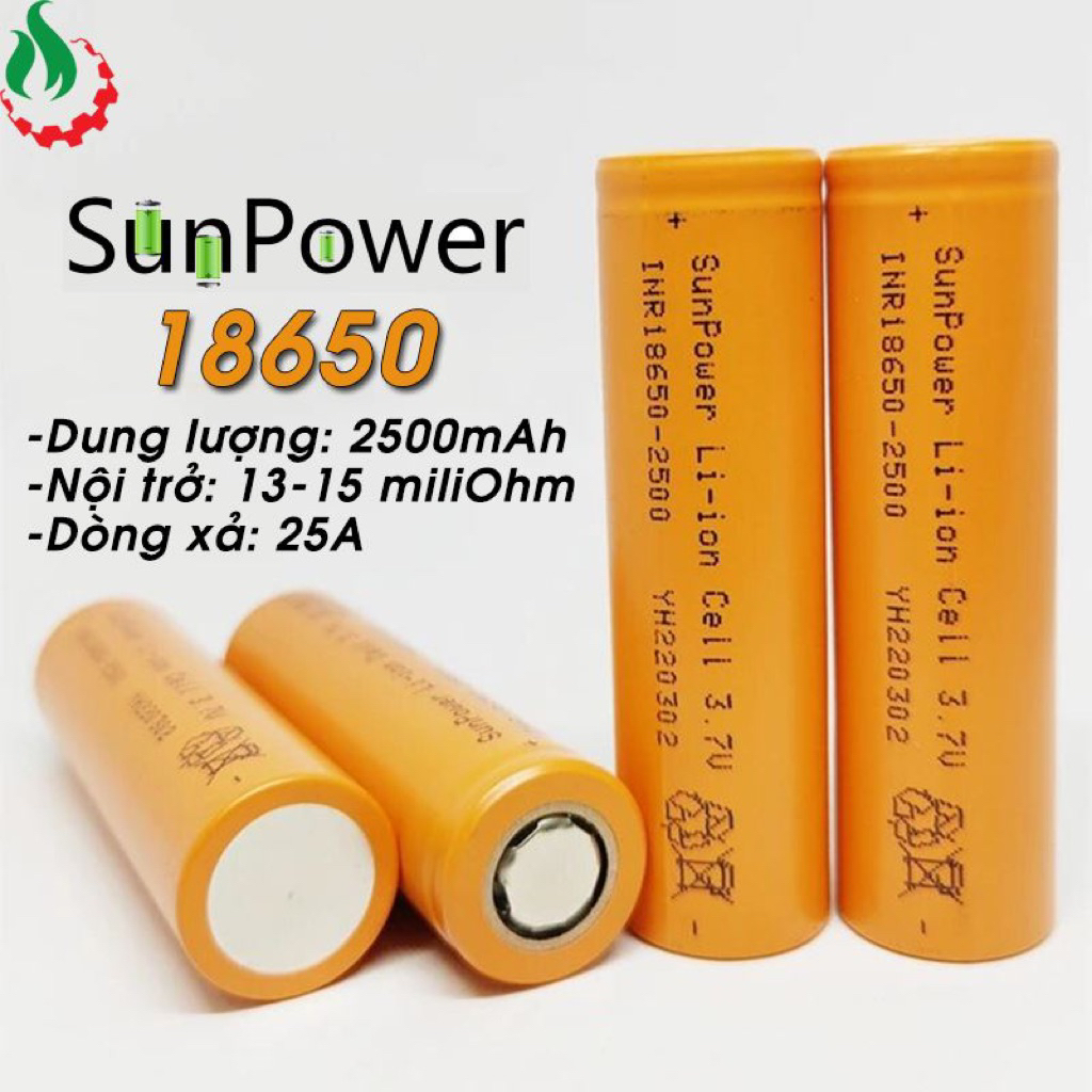 18650 sunpower 2500mah ใหม่