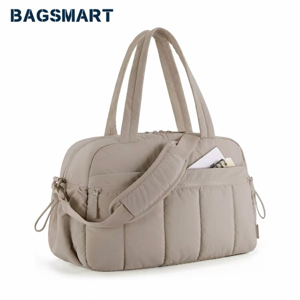 Pass BAGSMART Bag กระเป๋าออกกําลังกายผู้หญิง กระเป๋าเปียก กระเป๋าออกกําลังกาย สีเบจ