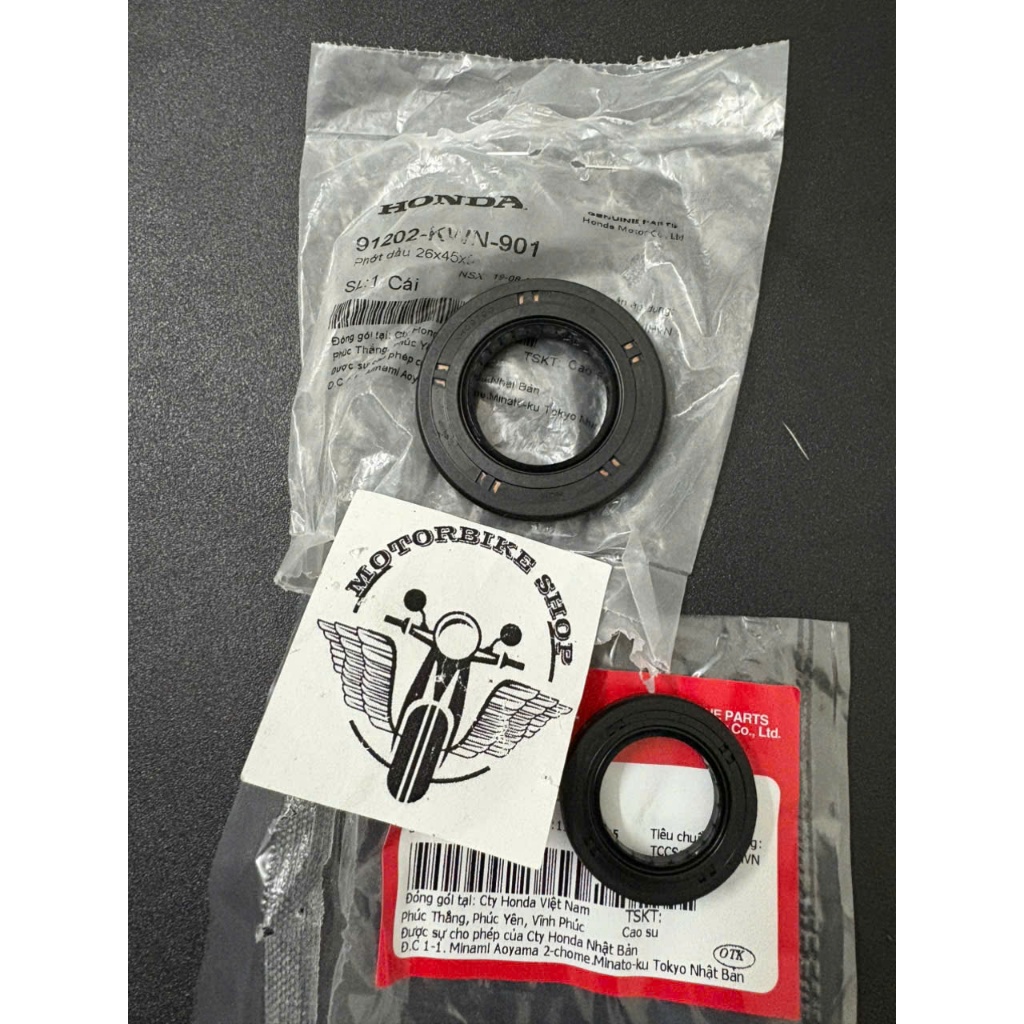 ซีลหม้อหน้าและหลัง ab 125/150 ตะกั่ว 125 sh โหมด led vario 125 sh viet 2013-2019 91202KWN901 971203K