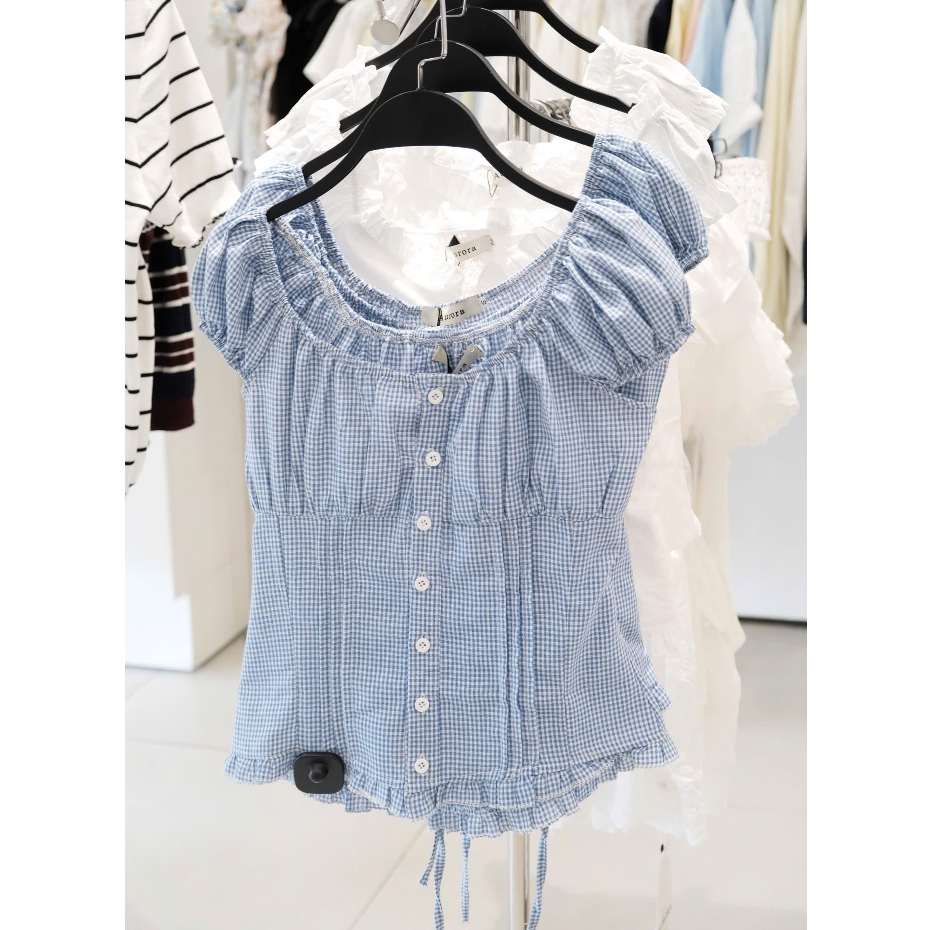 (OLDSCHOOL PHOTO) MEI TOP เสื้อจับจีบผูกหลัง