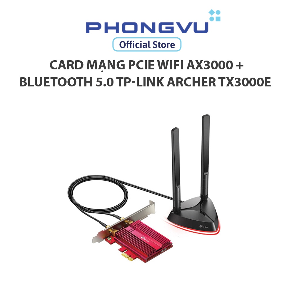 PCIe WiFi AX3000 + การ์ดเครือข่าย Bluetooth 5.0 TP-Link Archer TX3000E - 24 เดือน