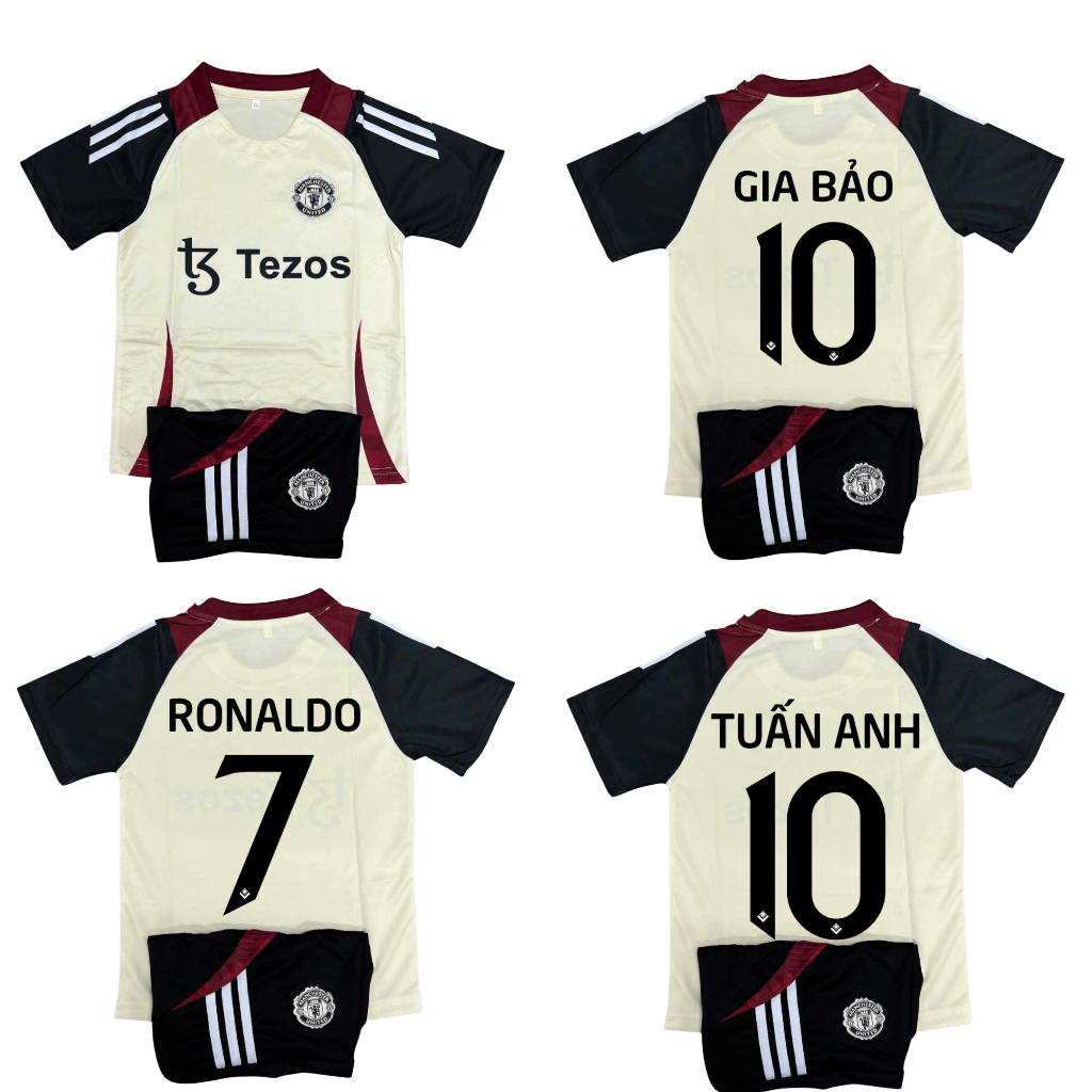 ชุดฟุตบอลเด็ก - MU Black Hand Cream T3 Tezos น้ํามันงารูเข็ม