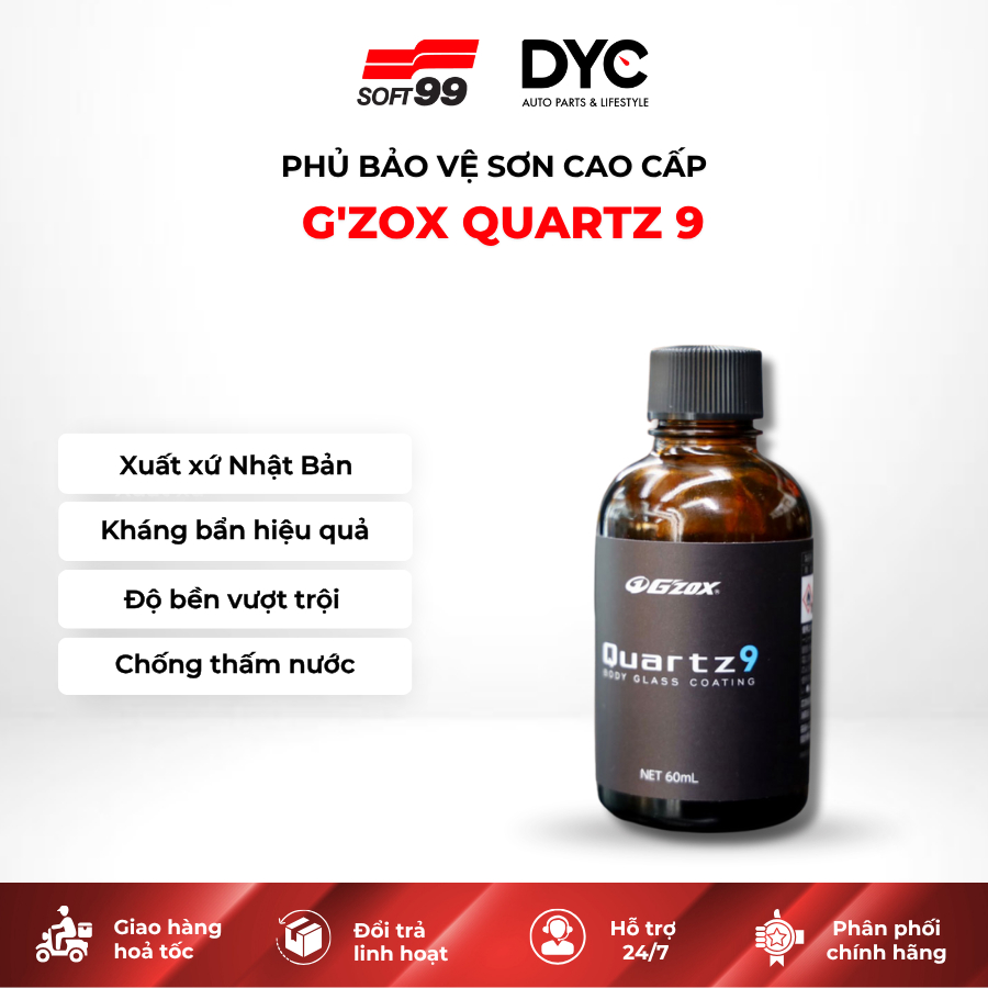 GZOX Quartz 9 Soft99 Premium Paint Protection Coating 60ml