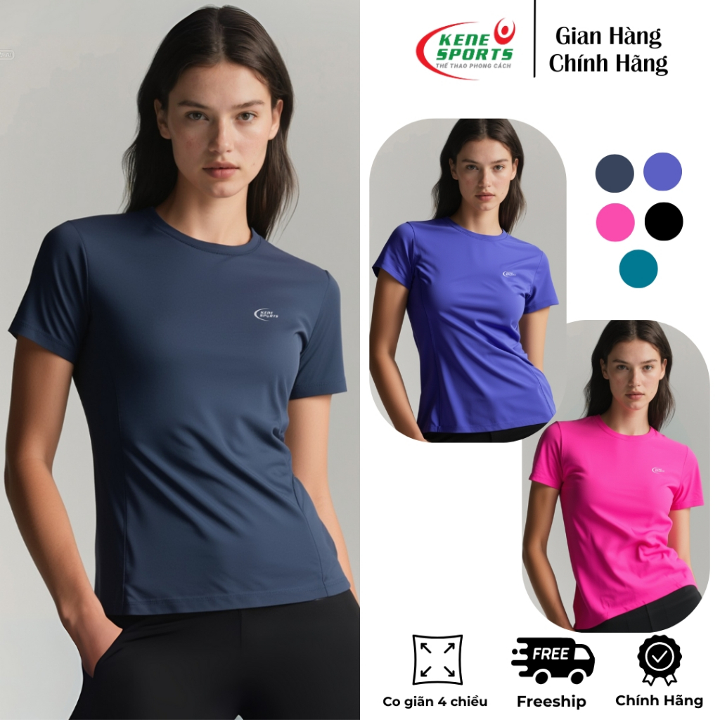 Kene Sports เสื้อกีฬา ผ้านุ่ม โปร่ง และยืด เหมาะสําหรับยิมและจ๊อกกิ้ง