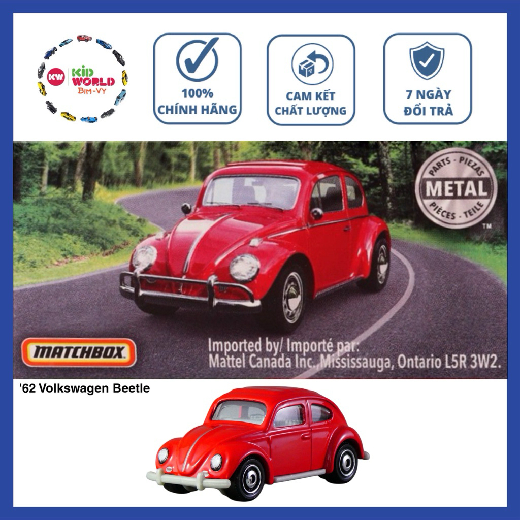 Matchbox Box 62 Volkswagen Beetle 12/100 รถโมเดล