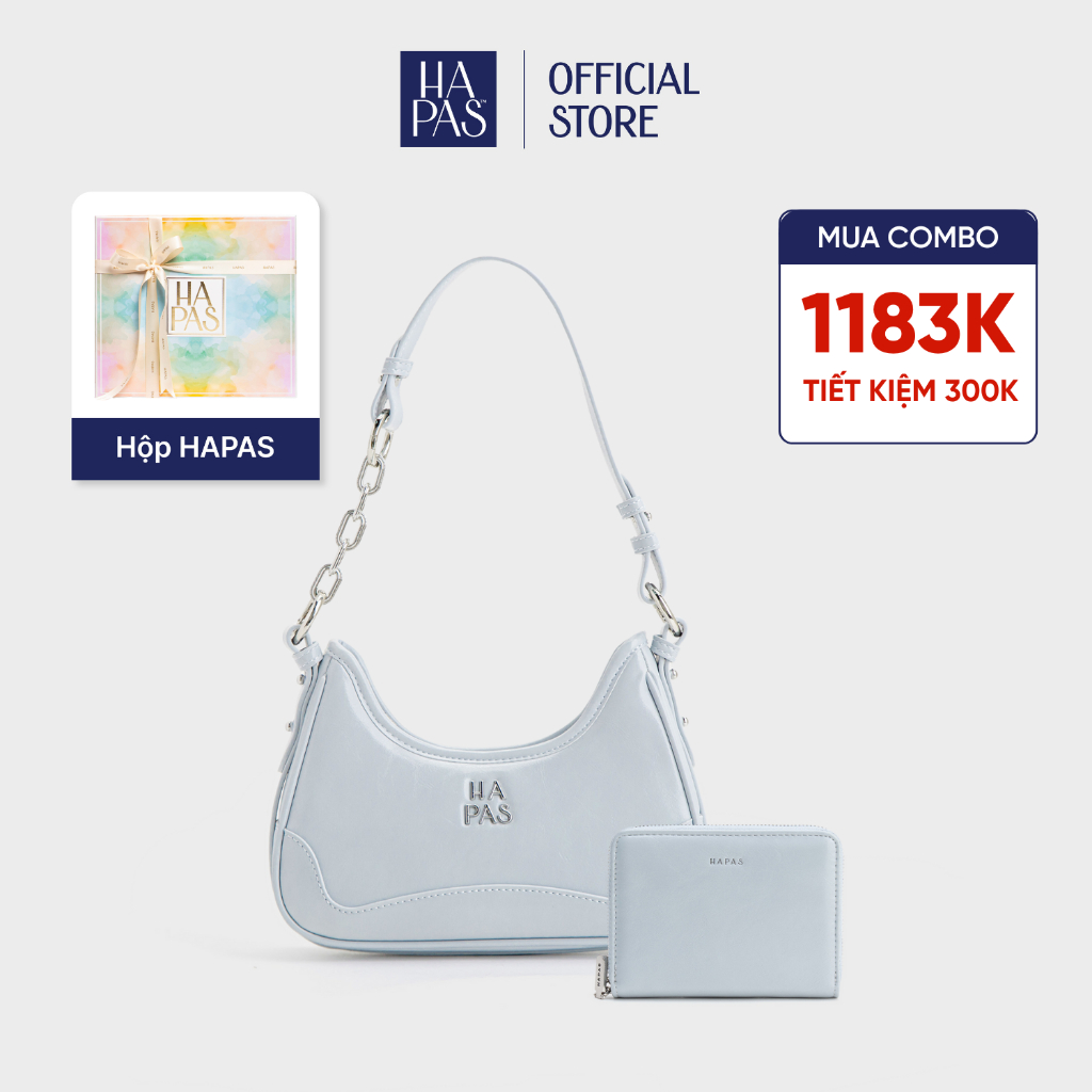 [จัดส่งรวดเร็วใน HCM] HAPAS Blue Lea Chain Womens Handbag Shoulder Bag Size 23 - TDV240989