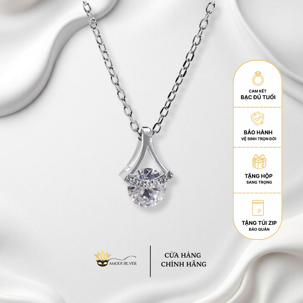 S925 สร้อยคอเงินทรงหยดน้ํา - Amoi Silver AD80