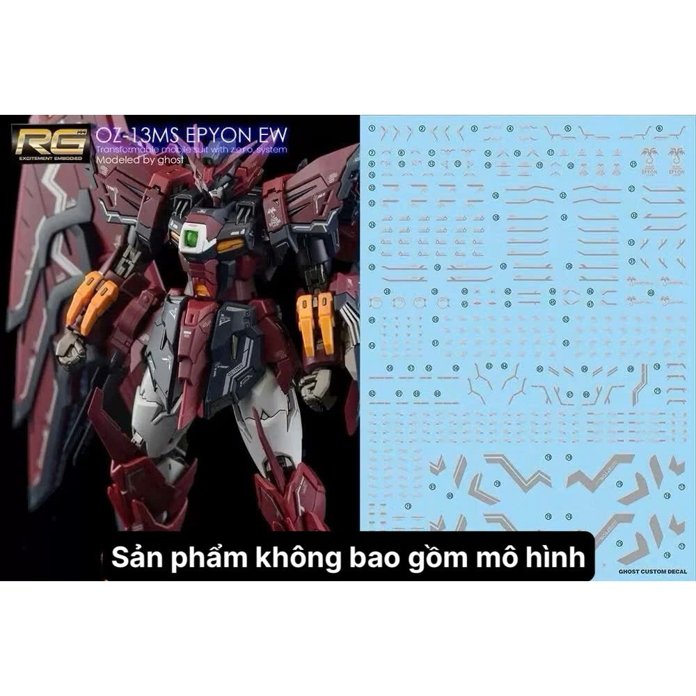 [Ghost/G-rework] RG Gundam Epyon Model Water Decal/Decal
