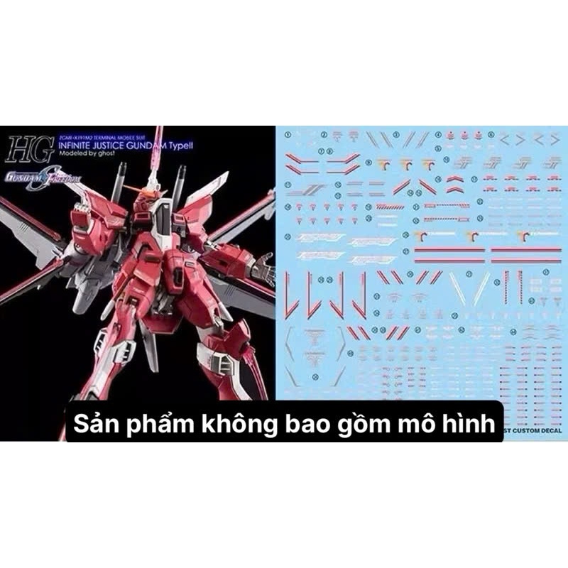 [Ghost/G-rework] HG Infinite Justice Gundam Type II Model Water Decal/Decal
