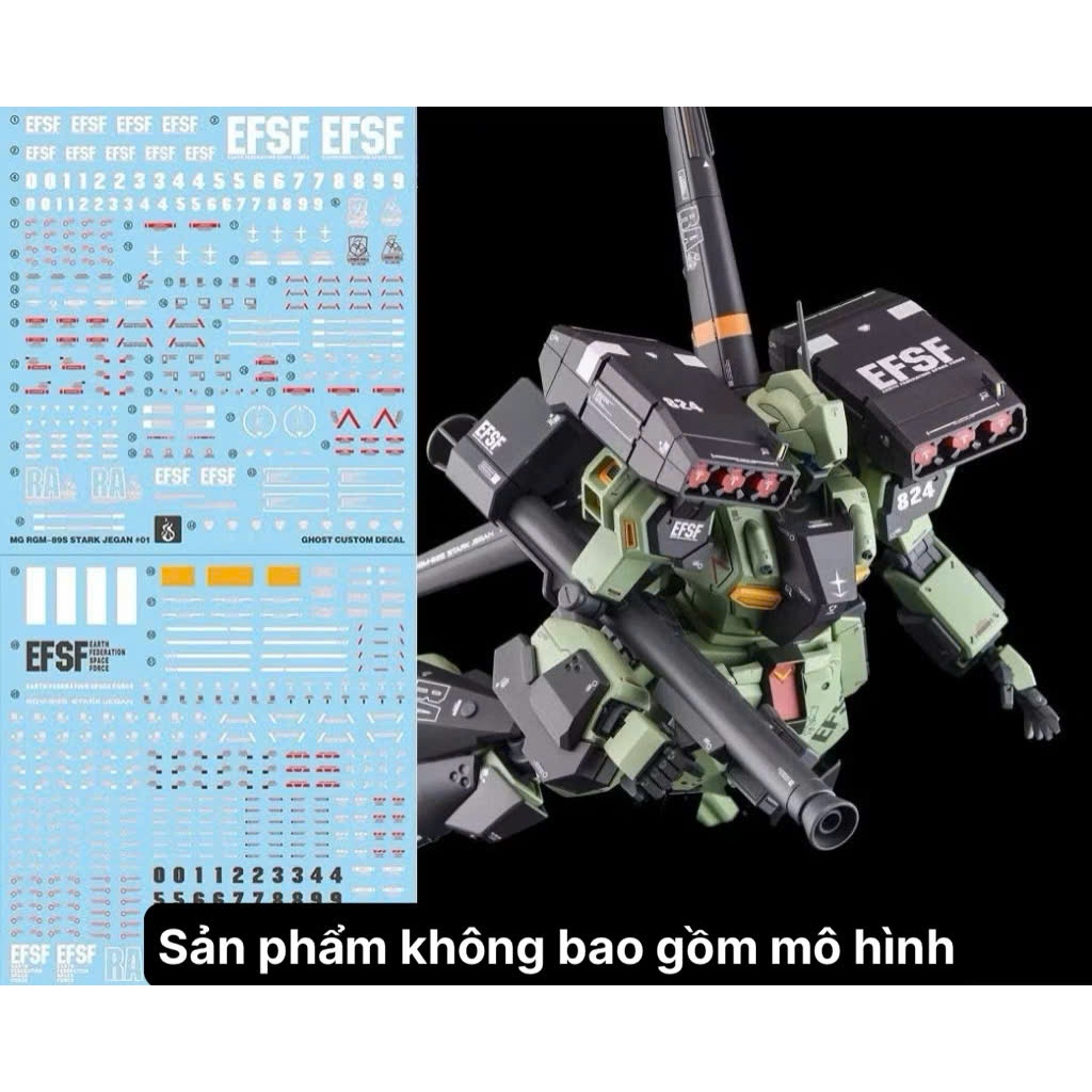[Ghost/Yan Ghost] Gundam MG RGM-89S Stark Jegan Model Water Decal/Decal