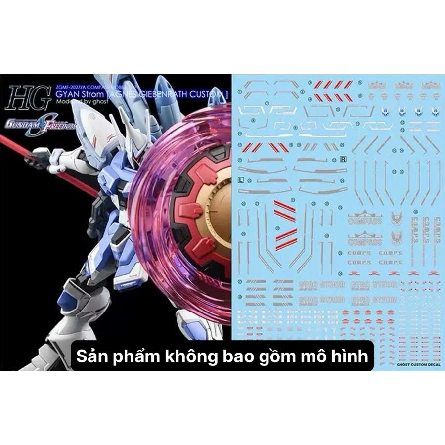 [Ghost/Yan Ghost] Gundam HGCE Gyan Strom Model Water Decal/Decal (Agnes Custom)