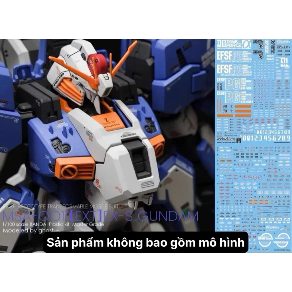 [Ghost/G-rework] MG EX-S Gundam/S Gundam Model Water Decal/Decal