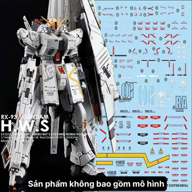 [Ghost/G-rework] RG Rx 93 Nu HWS อุปกรณ์เสริมรุ่น Water Decal/Decal