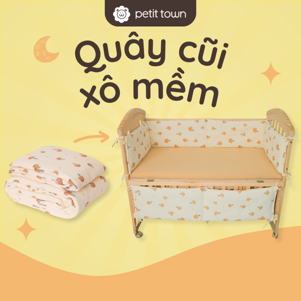 Petit Town สายรัดเปลมัสลินควิลท์ 4 ด้าน