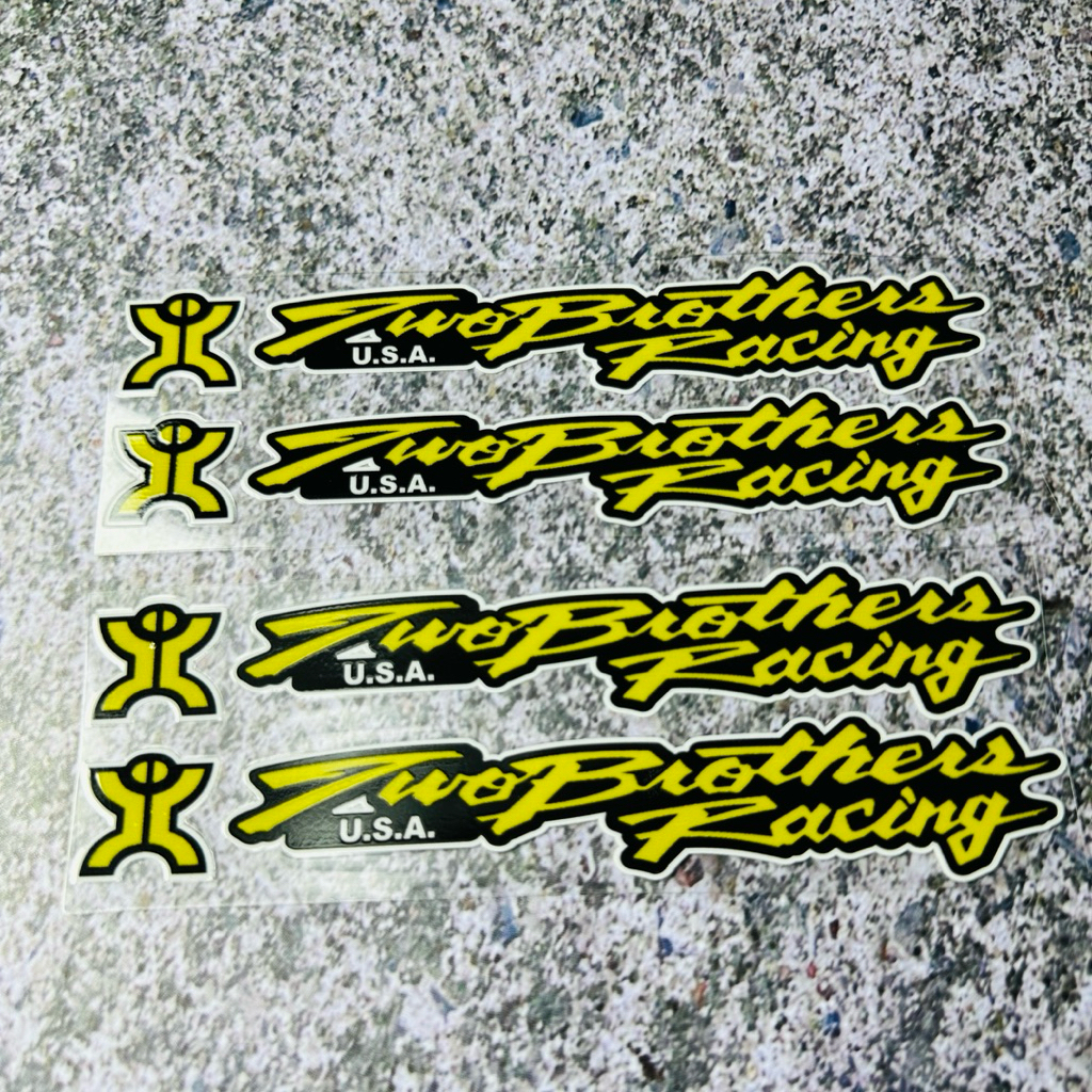 แสตมป์ Two Brothers Racing วัสดุ UV DTF (1 คู่)