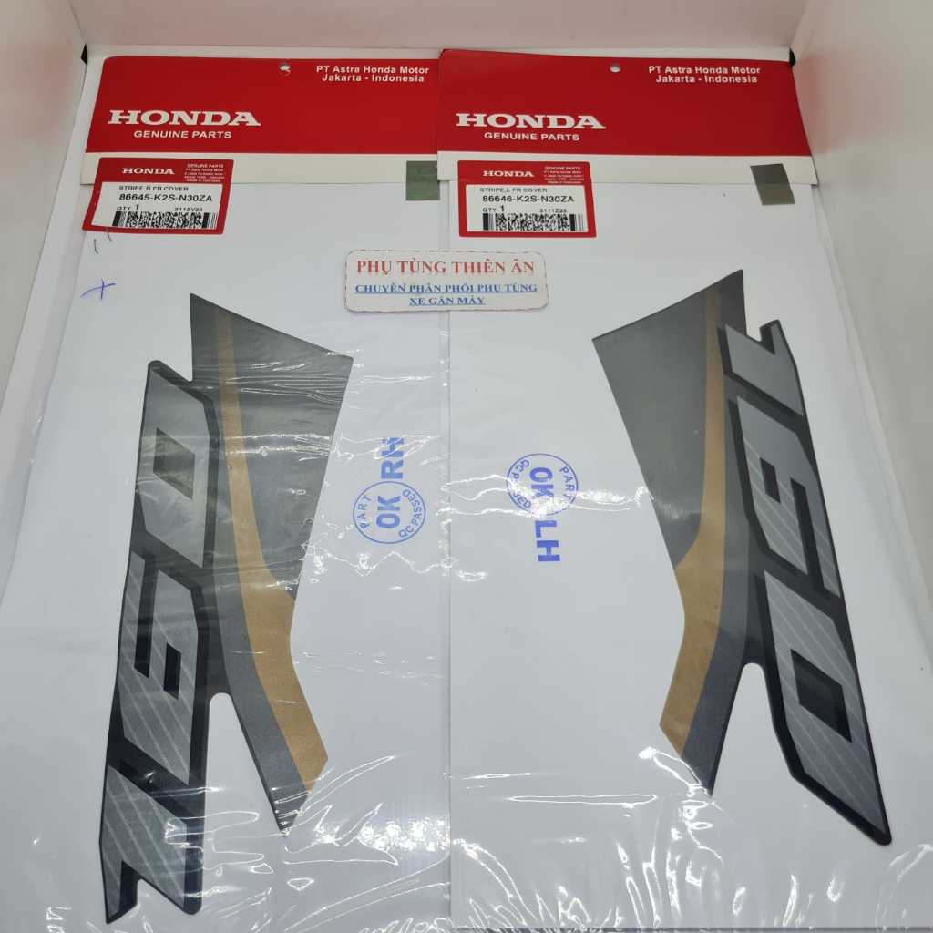 Vario 160cc แสตมป์ลายทางสีดําและเหลือง_86646/86645-K2S-N30ZA