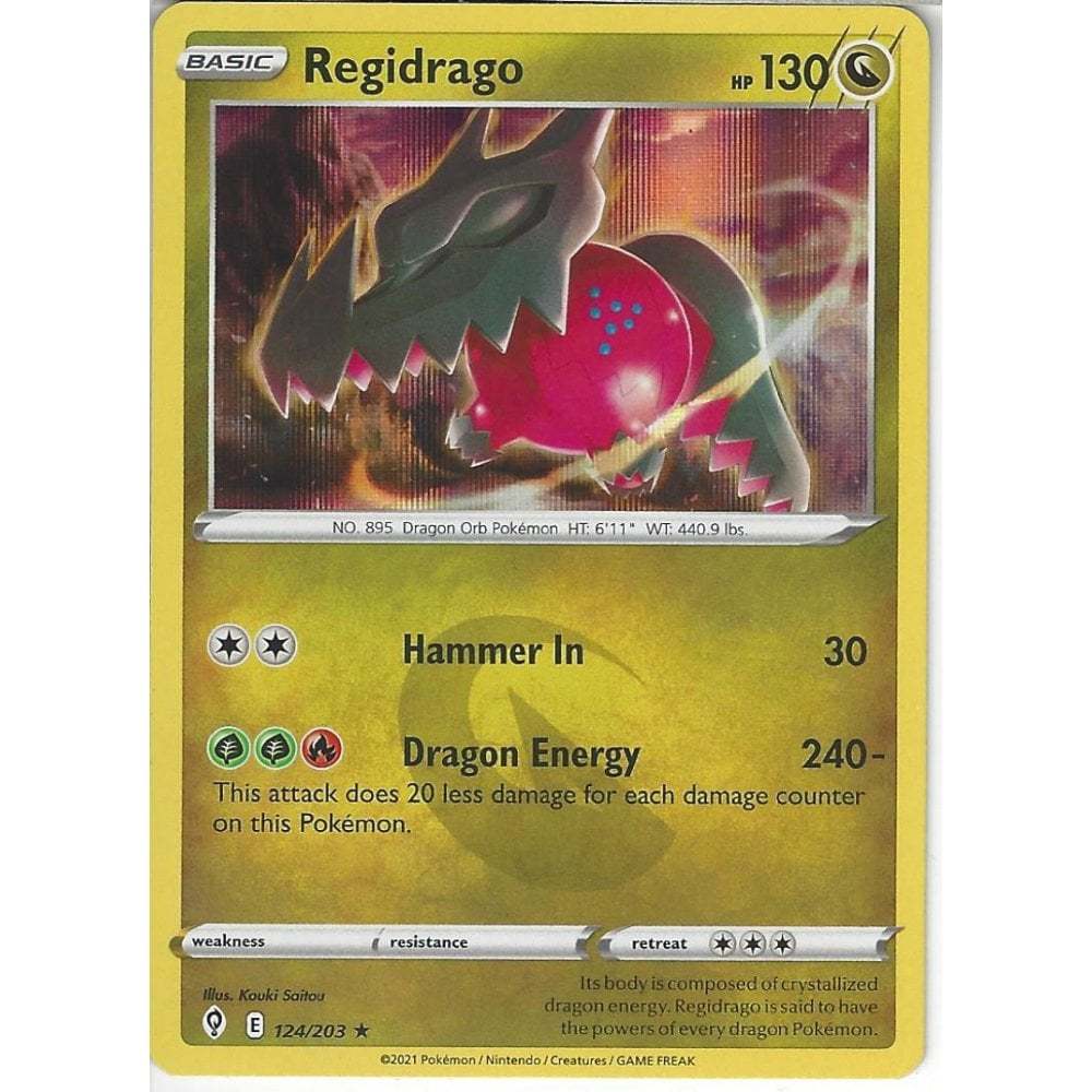 [KW2 Pokemon] [EN] การ์ดโปเกมอน Regidrago - 124/203 - Holo Rare