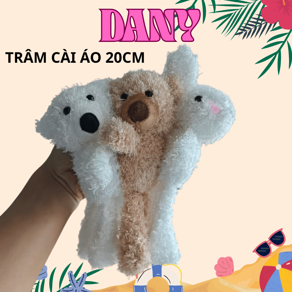 HC0243 DONY 20 ซม.หัวยาวเสื้อยืด BEAR เครื่องประดับแฟชั่นน่ารัก, เสื้อผ้า PINS