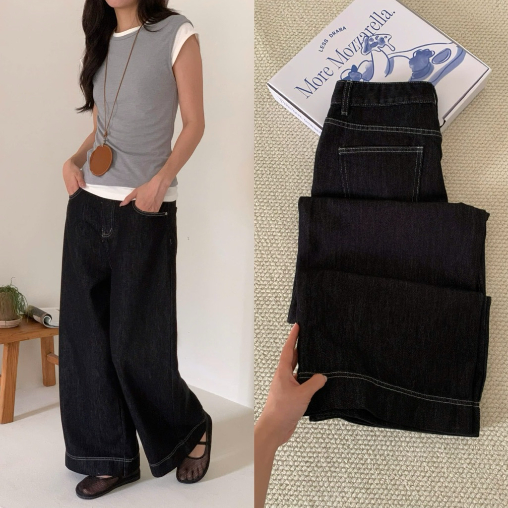 NUTCLOSET - กางเกงยีนส์ขากว้าง 1027_Q0657