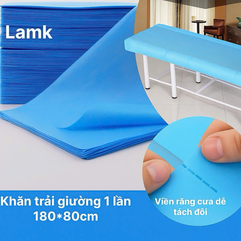 COMBO 5/10 DISPOSABLE SPA BED SHEETS; THICK DISPOSABLE WATERPROOF SPA BED PADS