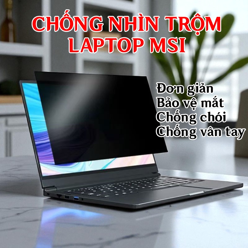 MSI Modern Laptop PC Gaming สติ๊กเกอร์ป้องกันการแอบมอง หลายขนาดตั้งแต่ 14 นิ้วถึง 34 นิ้ว ใช้งานง่าย