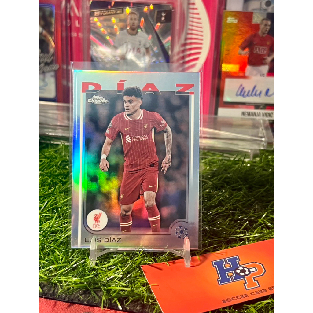 Luis Diaz Refractor Topps Chrome UCL 2024/25 การ์ดฟุตบอล