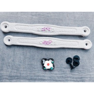 Crสายคาดรองเท้าแตะกากเพชร/1คู่มาพร้อมหมุดพิมพ์ลายจระเข้ดํามา…