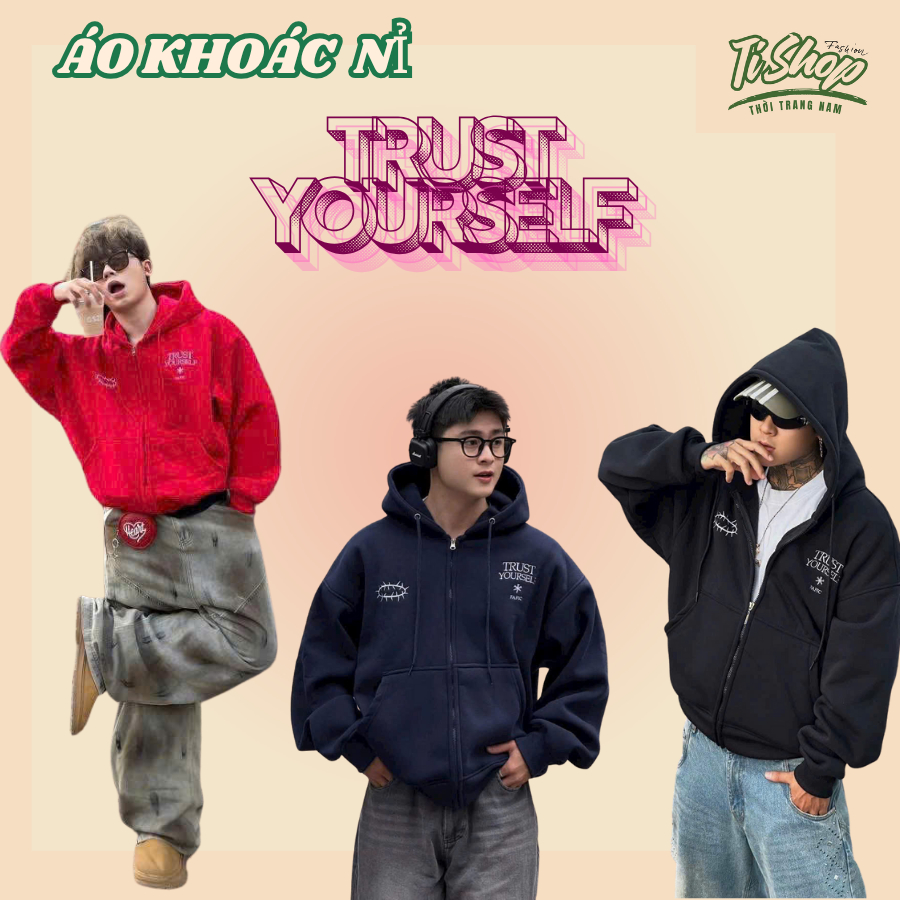 THICK, เสื้อแจ็คเก็ตผ้าสักหลาด SMOOTH, โลโก้ EMBROIDERED - TI SHOP - WIDE FORM UNDER 78KG - TP27