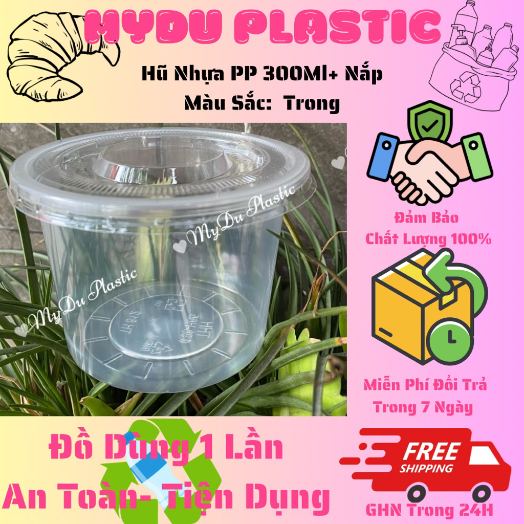 ถ้วยพลาสติก PP 50,100 300ml (ใช้ได้ 250ml-290ml) + ฝาปิดสําหรับการ์ดอวยพร ชา และเยลลี่
