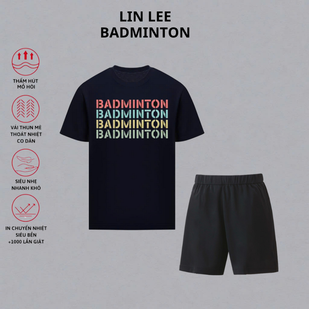 I LOVE BADMINTON เสื้อผ้าแบดมินตันการแข่งขันระดับมืออาชีพ TT512