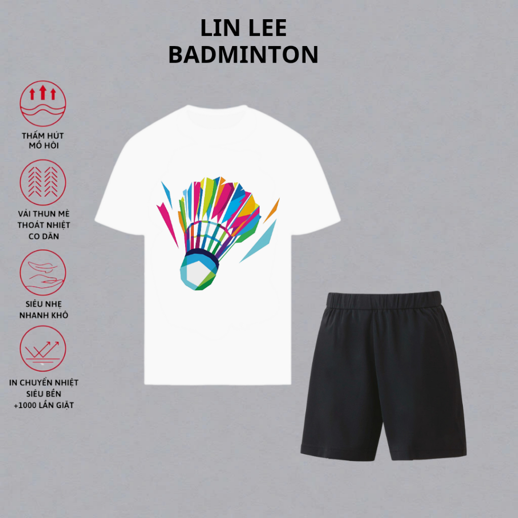 I LOVE BADMINTON เสื้อผ้าแบดมินตันการแข่งขันระดับมืออาชีพ TT629