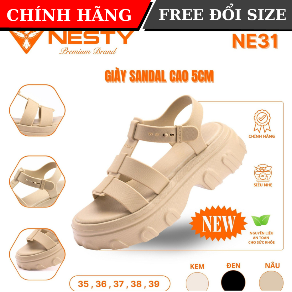 NESTY NE31 High Heel Womens Sandals 5cm High Heel Cross Straps