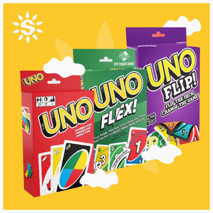COMBO Set of UNO FLIP, UNO, เกมกระดานแสนสนุกสําหรับครอบครัวและเพื่อน