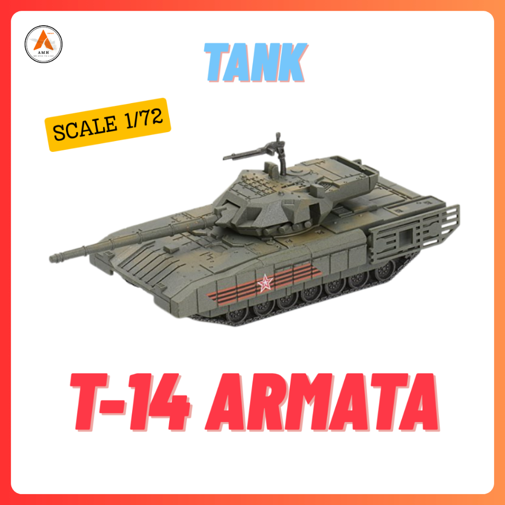 (ขายส่ง/ขายปลีก) โมเดลรถรถถังทหารของเล่นประกอบจอแสดงผลตกแต่ง - รุ่น T-14 ARMATA