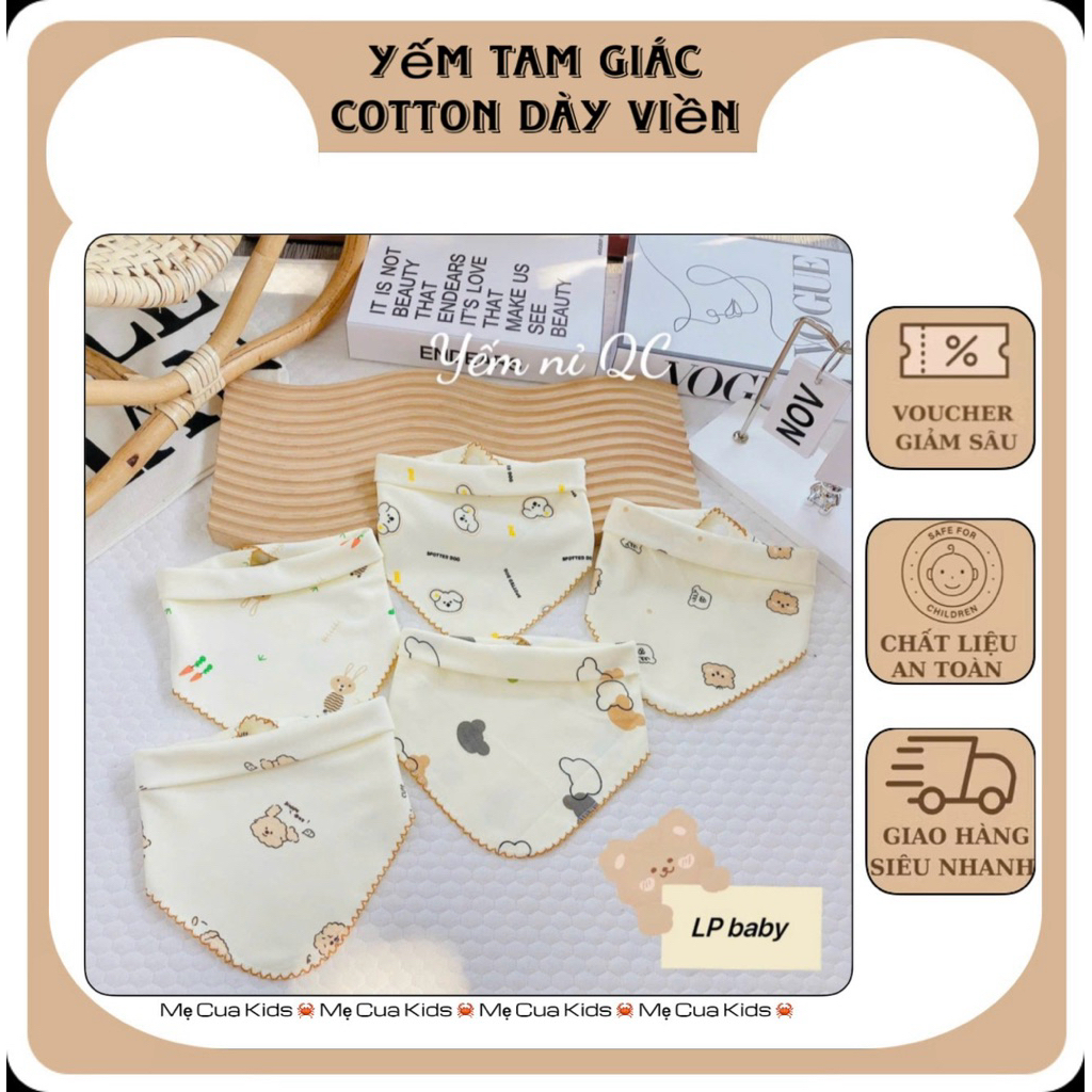 LP เอี๊ยมสามเหลี่ยม, เอี๊ยมผ้าฝ้ายสักหลาดพร้อมปุ่มนุ่มน่ารักเพื่อให้คออบอุ่นสําหรับทารกอายุ 0-2 ปี